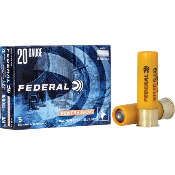 Balle Federal Power-Shok rifled slug pointe creuse Munitions Nombre de grains 7 grains