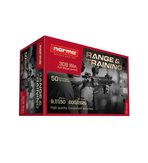 Balles Norma Range & Training – FMJ 308 Win. 150gr – Tout-Chasse.fr