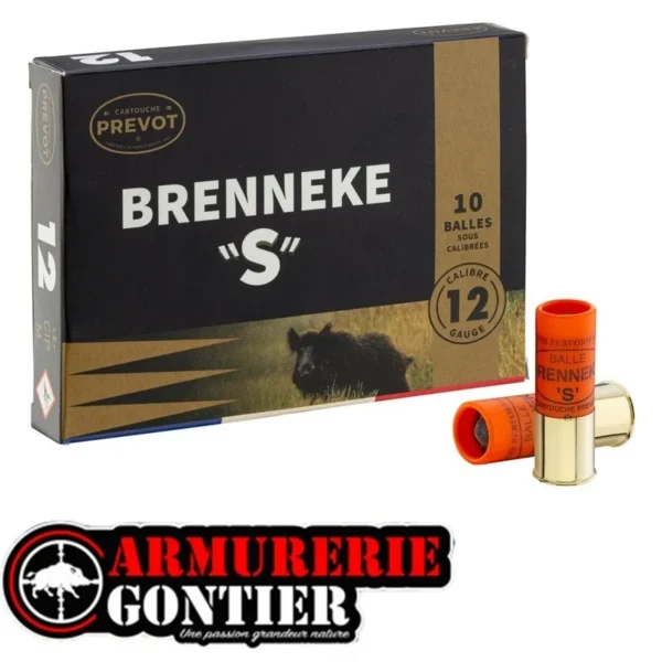 BRENNEKE ‘S’ sous-calibrées 24g Cal.12/70 www.armureriegontier.fr