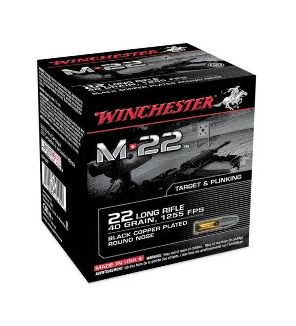 Balles Winchester M22 Black 40 Gr – Cal. 22 LR x400 – Tout-Chasse.fr