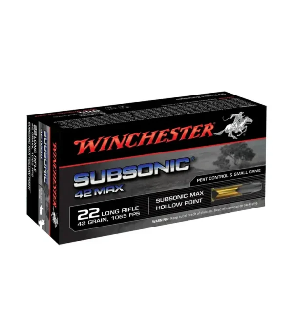 Balles Winchester Subsonic 42 Gr HP – Cal. 22 LR x50 – Tout-Chasse.fr