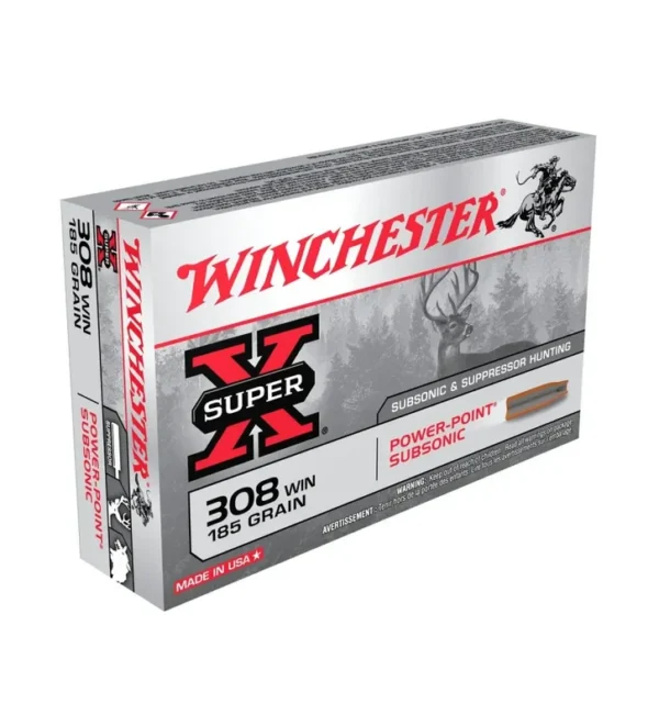Balles Winchester Subsonic H.P 185 Gr – Cal. 308 Win – Tout-Chasse.fr
