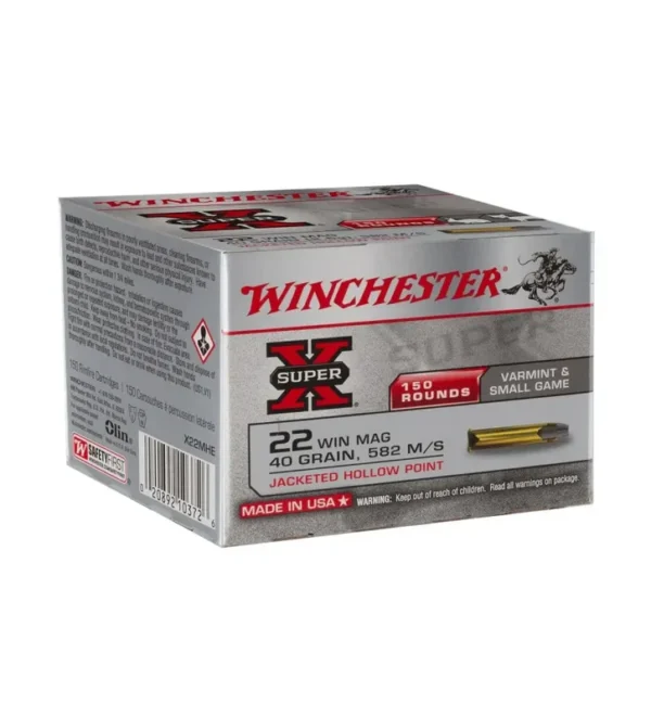 Balles Winchester Super X Jacketed HP 40 Gr – Cal. 22 WM x150 – Tout-Chasse.fr
