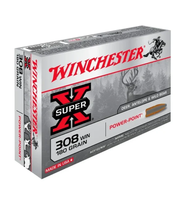 Balles Winchester Super X Power Point 180 Gr – Cal. 308 Win – Tout-Chasse.fr