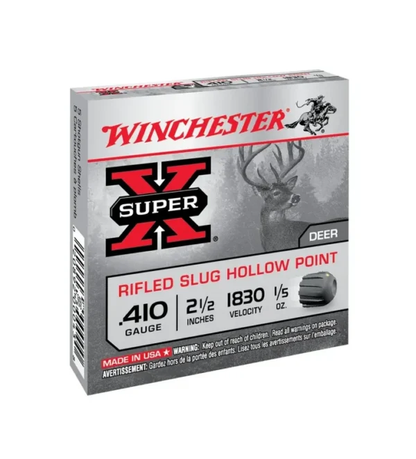 Balles Winchester Winchester Slug Super X Rifled HP 6 gr – Cal. 410 – Tout-Chasse.fr
