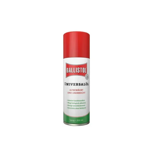 Ballistol Huile Universelle Spray 200 ml – Nettoyant, lubrifiant et protecteur naturel