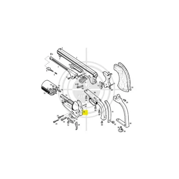 BATI ACIER JASPE 1851 PIETTA CAL 36 REF A340/A36 | WesternGuns