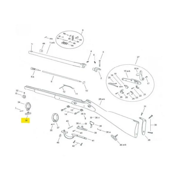BATTANT ANTERIEUR ENFIELD PEDERSOLI REF 800008093 | WesternGuns