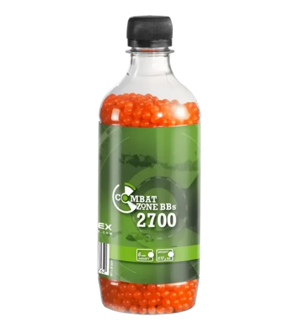 Billes pour arme BB Combat Zone – Orange – 6 mm x2700