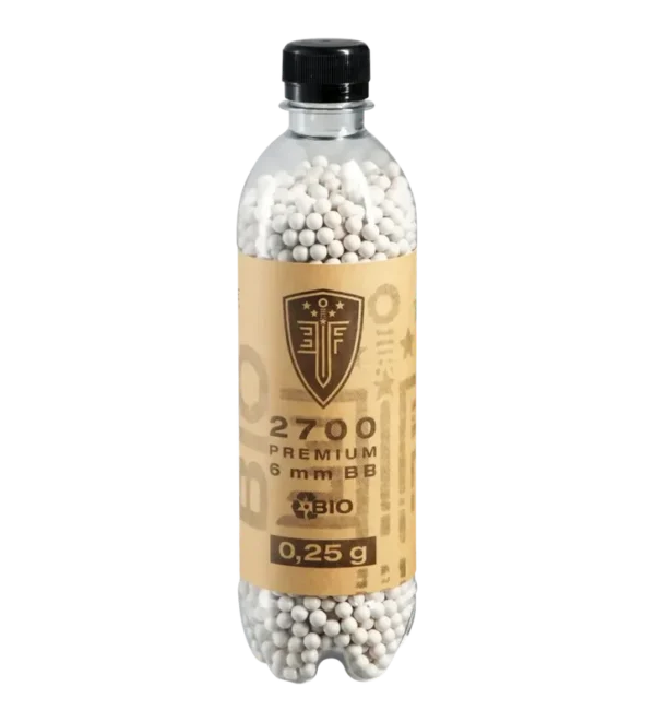 Billes pour arme BB Elite Force Bio – Blanche – 6 mm 0,25g x2700