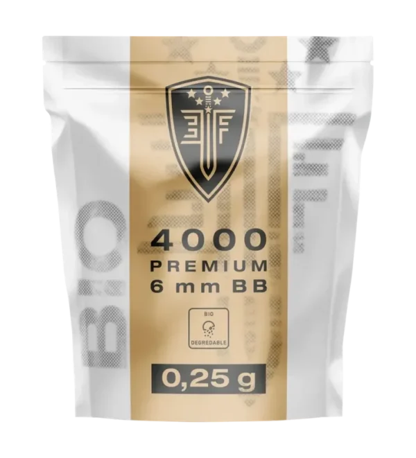 Billes pour arme BB Elite Force Bio – Blanche – 6 mm 0,25g x4000