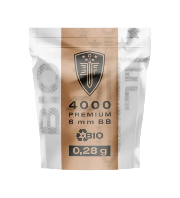 Billes pour arme BB Elite Force Bio – Blanche – 6 mm 0,28g x4000