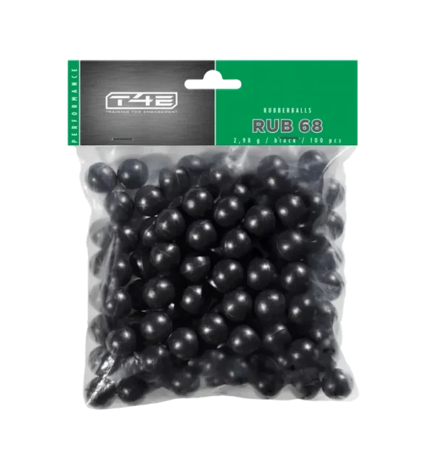 Billes pour arme de défense T4E Caoutchouc – Cal. 68 x100