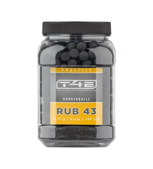 Billes pour arme de défense T4E Caoutchouc entrainement – Cal. 43 x500