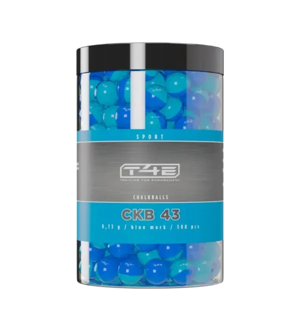 Billes pour arme de défense T4E Craie bleue – Cal. 43 x500