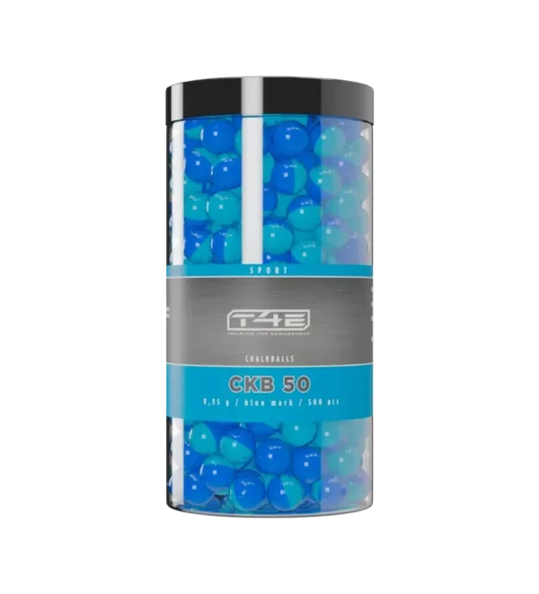 Billes pour arme de défense T4E Craie bleue – Cal. 50 x500