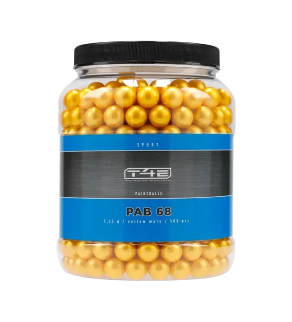 Billes pour arme de défense T4E Paintball Bio Jaune – Cal. 68 x500