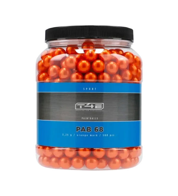 Billes pour arme de défense T4E Paintball Bio Orange – Cal. 68 x500