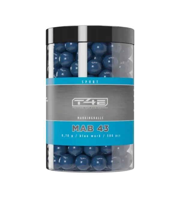 Billes pour arme de défense T4E Peinture bleue – Cal. 43 x500