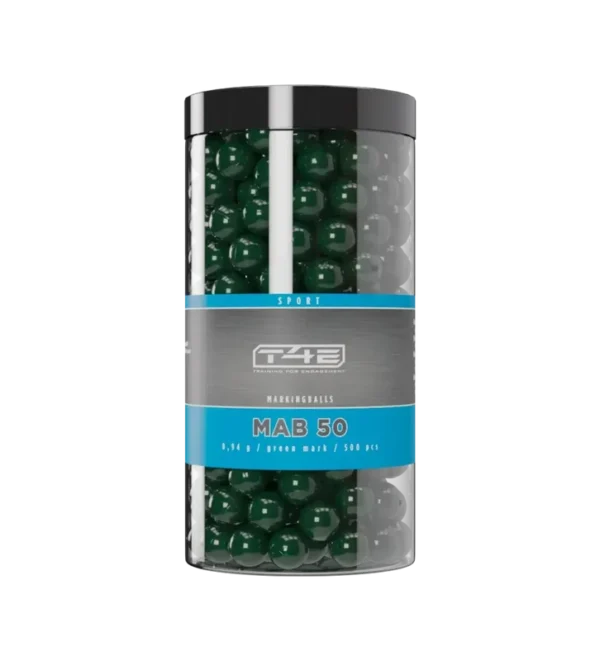 Billes pour arme de défense T4E Peinture verte – Cal. 50 x500
