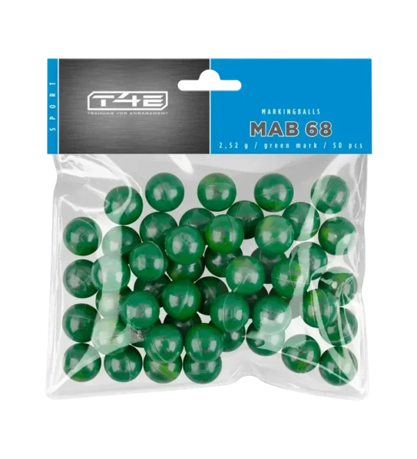 Billes pour arme de défense T4E Peinture verte – Cal. 68 x50