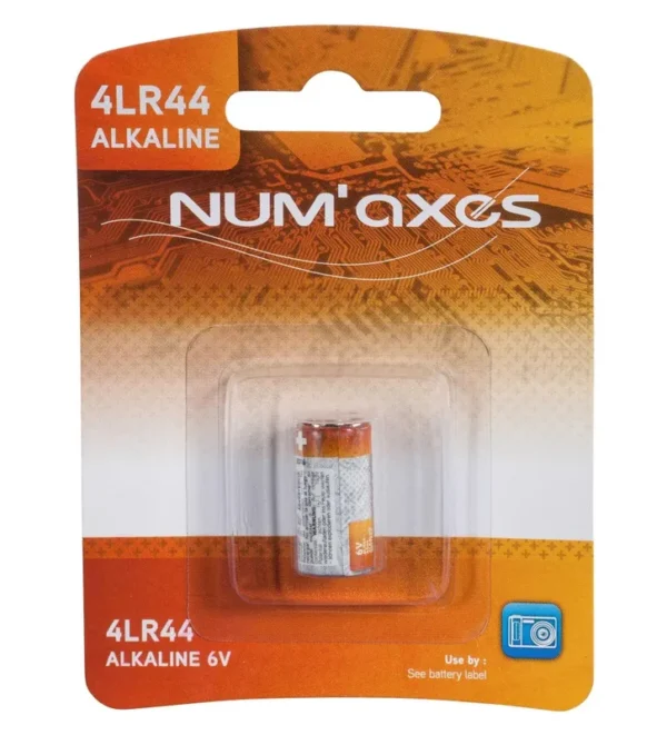 Blister 1 pile 4LR44 alcaline 6 V Num’Axes – Tout-Chasse.fr