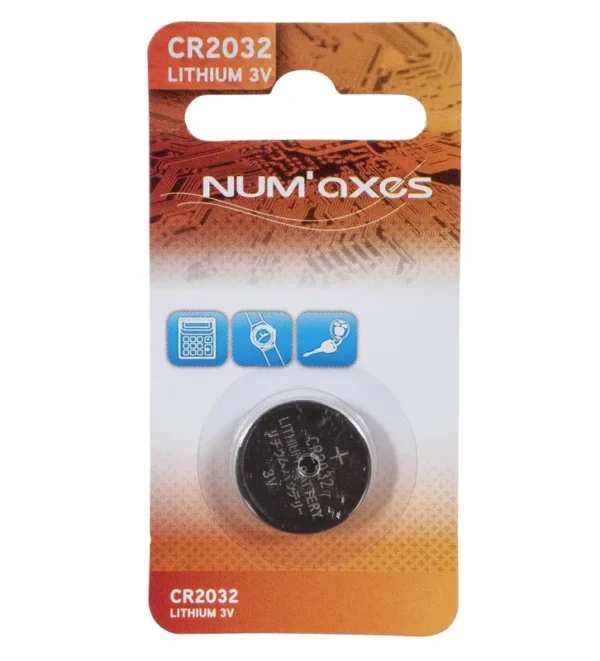 Blister 1 pile CR2032 lithium 3 V Num’Axes – Tout-Chasse.fr