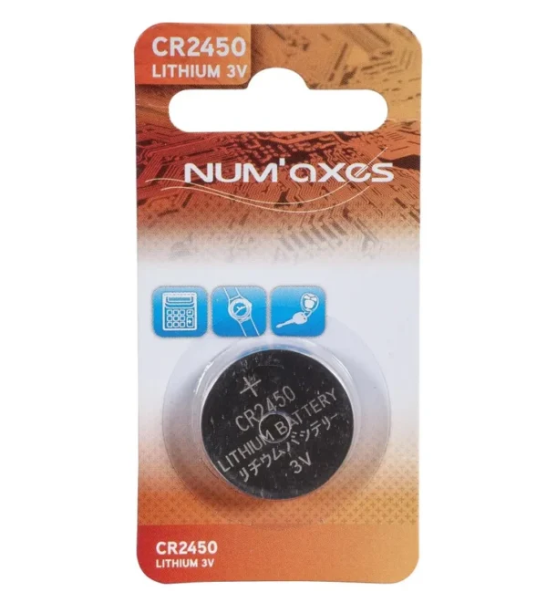 Blister 1 pile CR2450 lithium 3 V Num’Axes – Tout-Chasse.fr