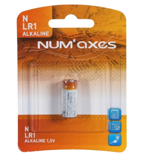 Blister 1 pile LR01 alcaline 1,5 V Num’Axes – Tout-Chasse.fr
