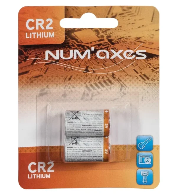 Blister 2 piles CR2 lithium 3 V Num’Axes – Tout-Chasse.fr