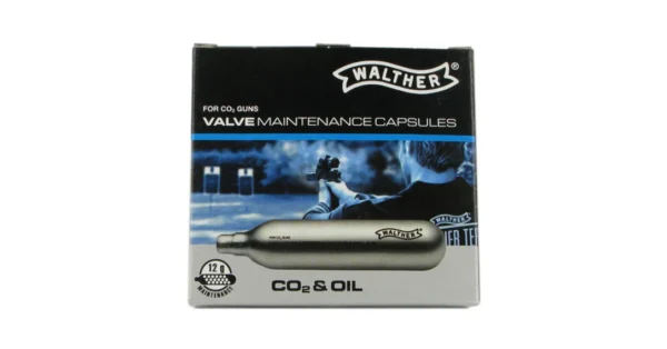 Lot de 5 cartouches 12G pour entretien de valve Walther CO2 + Huile – Équipements & Accessoires/Entretiens – securicount
