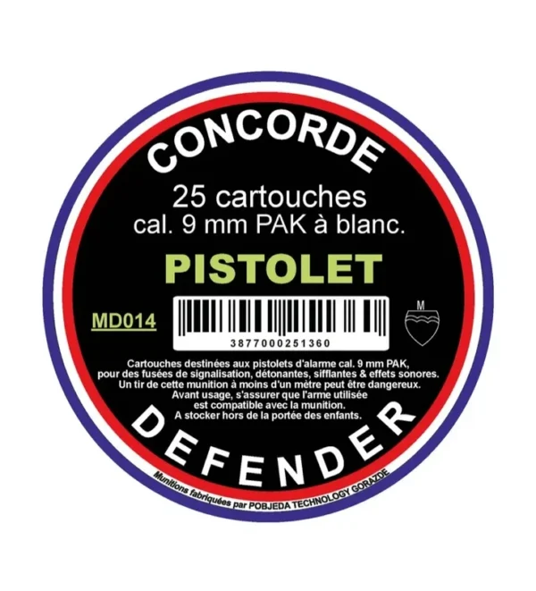 Boîte de 25 cartouches cal. 9 mm PAK à blanc – Tout-Chasse.fr