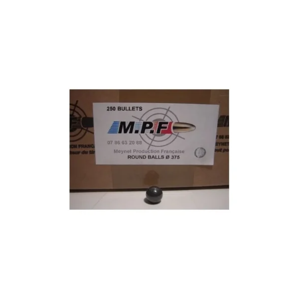 BOITE DES 250 BALLES RONDES MPF CALIBRE 36 .375 | WesternGuns