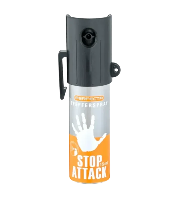 Bombe de défense Stop Attack – 15 ml – Gaz Poivre