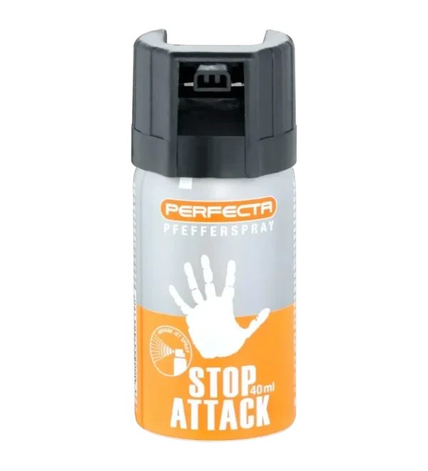 Bombe de défense Stop Attack – 40 ml – Gaz Poivre