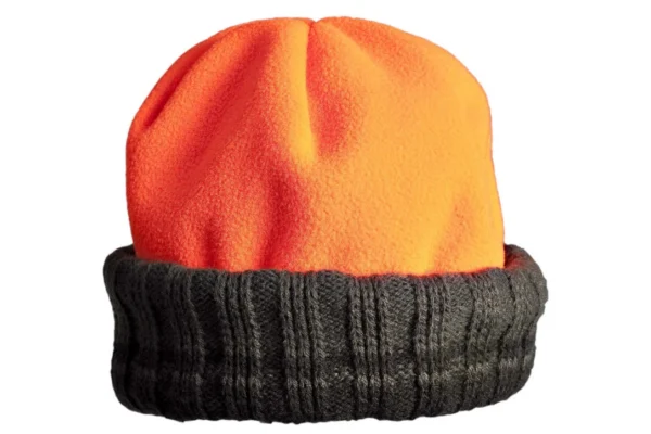 Bonnet Bob Polarfleece réversible vert orange