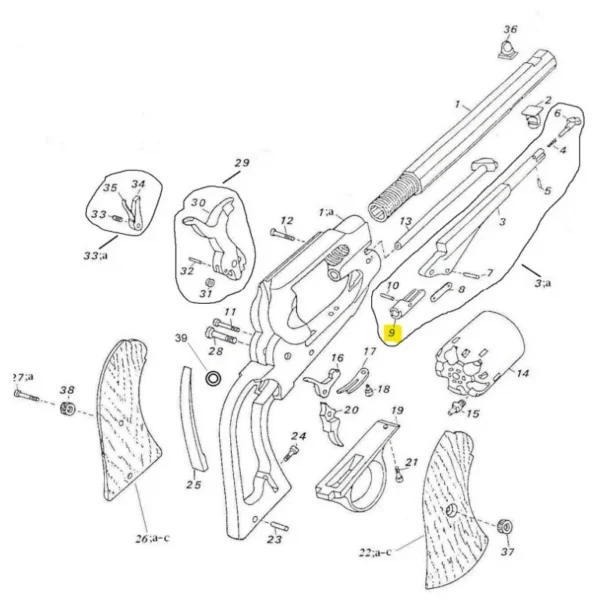 BOURROIR REMINGTON PATTERN PEDERSOLI REF 0800REM-09 | WesternGuns