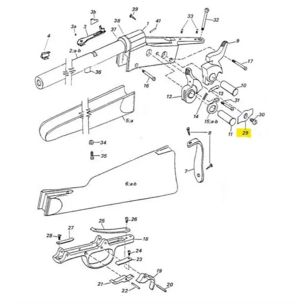 BRIDE LATERALE EN ACIER ROLLING BLOCK MISSISSIPPI PEDERSOLI REF 800004240 | WesternGuns