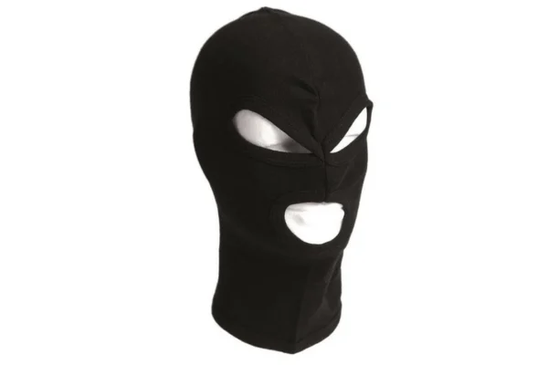 Cagoule 3 trous en coton Noire