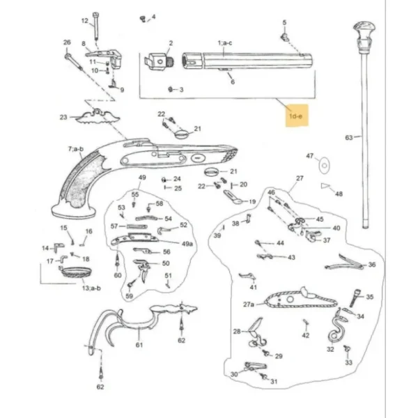 CANON COMPLET LE PAGE CALI 44 PEDERSOLI REF 80002542B | WesternGuns