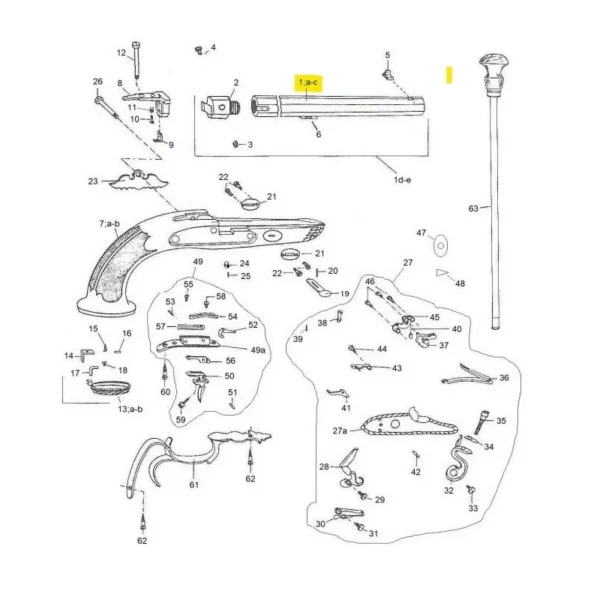 CANON LE PAGE PEDERSOLI CALIBRE 45 LISSE REF 0800002543 | WesternGuns