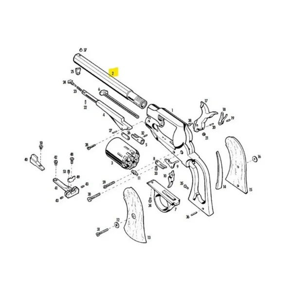 CANON SHERIFF INOX 1858 REMINGTON PIETTA CALIBRE 44 REF A434/IXSH | WesternGuns