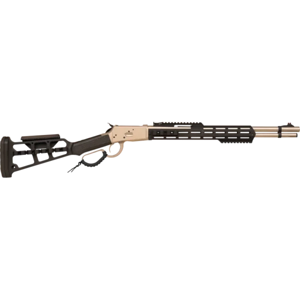Carabine à levier sous garde HUGTEK LVR SXN boîtier Nickel-Alu-MLock Alu Longueur du canon 51 cm Choix du calibre GC 357 Magnum