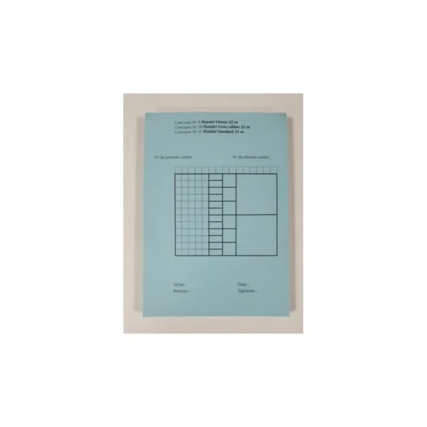 CARNET DE TIR BLEU 25M KRUGER REF CARNETB | WesternGuns