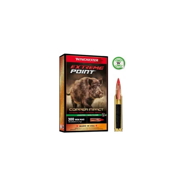 Cartouche Winchester Extreme Point Copper Impact .300 Win Mag 180 gr – Puissance & Écologie | CNP-TIR