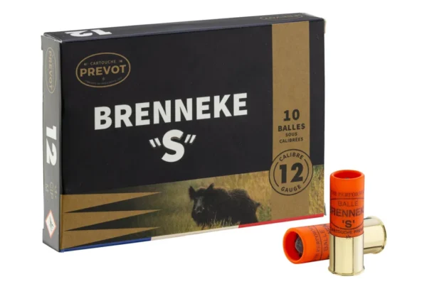 Cartouche Prevot à balle Brenneke-S – Cal. 12/70 – BRENNEKE S Cal.12-70