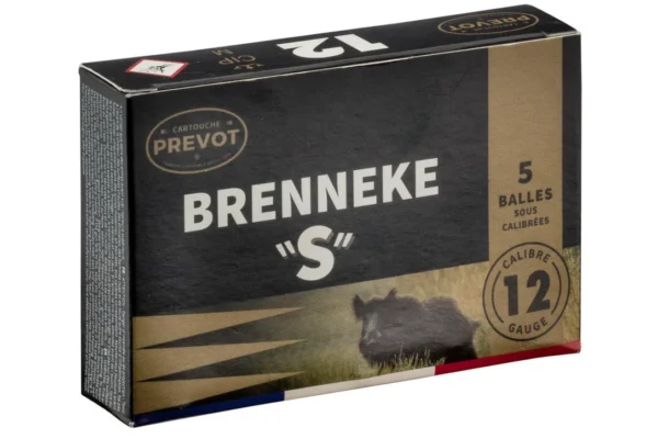 Cartouche Prevot à balle Brenneke ‘S’ magnum – Cal. 12/76