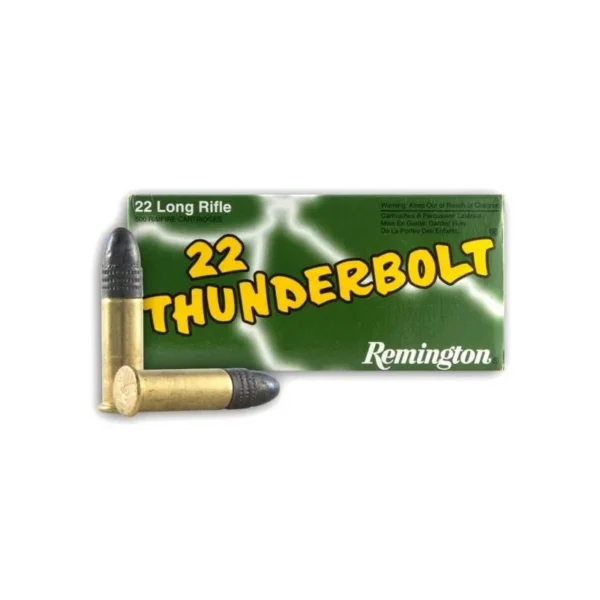Cartouches Remington Thunderbolt .22LR – Haute Vitesse – Boîte de 50 | Munition Catégorie C