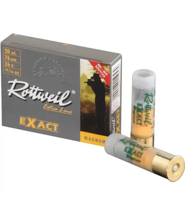 Cartouche Rottweil Exact Cal. 20/70 26g x5 – Tout-Chasse.fr