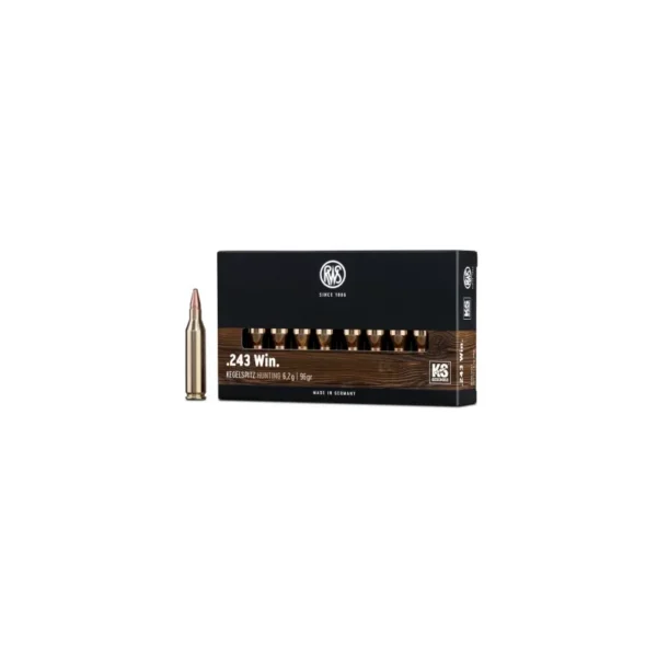 Cartouche RWS .243 Win 96gr KS – Munitions Catégorie C